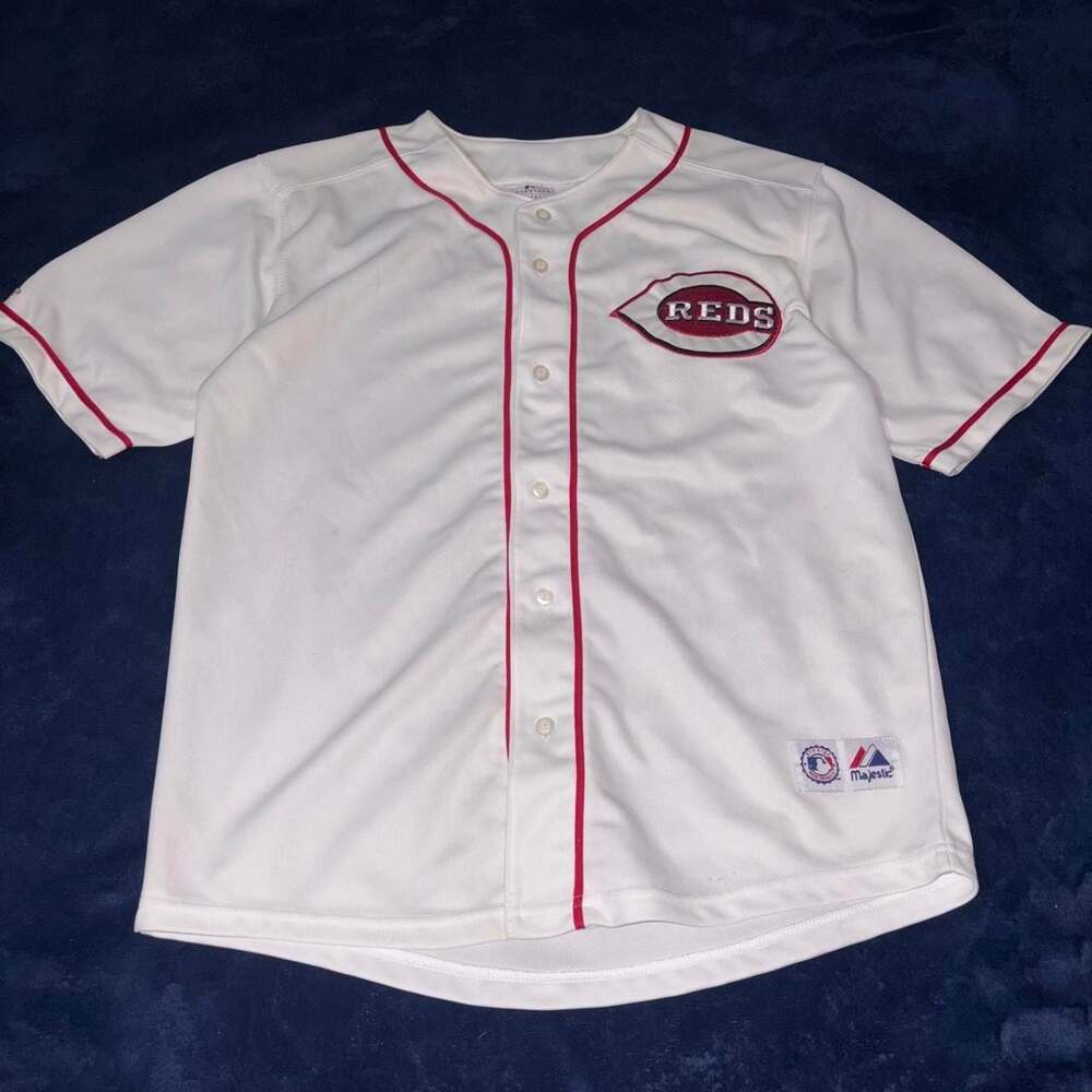 Majestic Cincinnati Reds Freel 6 Baseball Jersey Youth 14/16